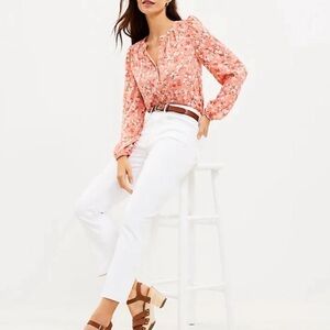 NWT Loft High Rise Kick Crop Jeans in White Size 31/12
